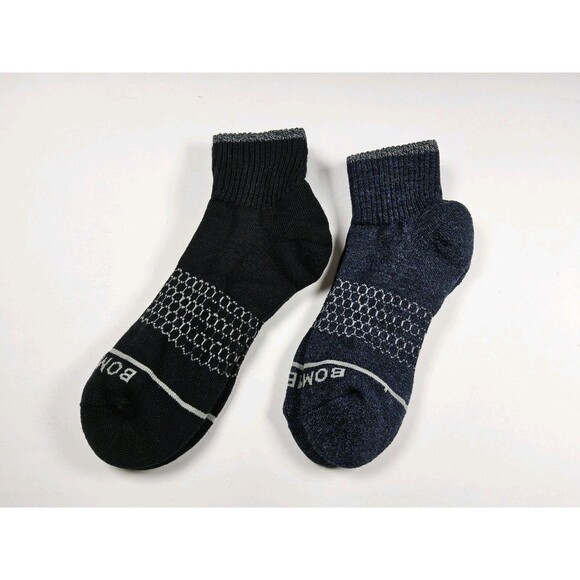 Bombas Merino Wool Lot Of 2 Pairs Quarter Socks Size M - Picture 1 of 3